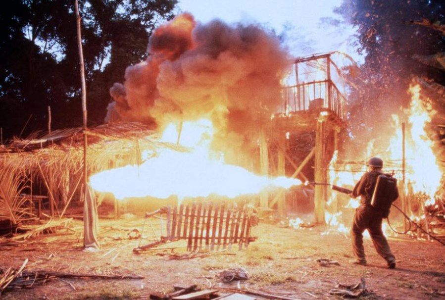 Kadr z filmu Terrence'a Malicka "Cienka czerwona linia"