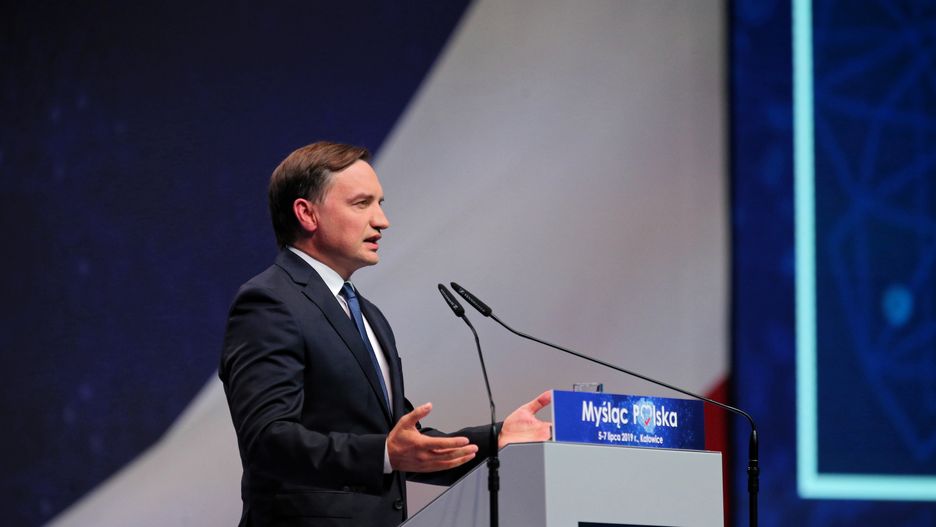 Zbigniew Ziobro podczas konwencji PiS w katowicach