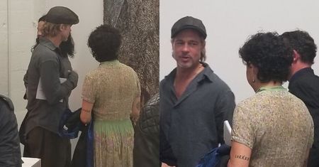 Brad Pitt podziwia obrazy i nową wybrankę w muzeum (FOTO)