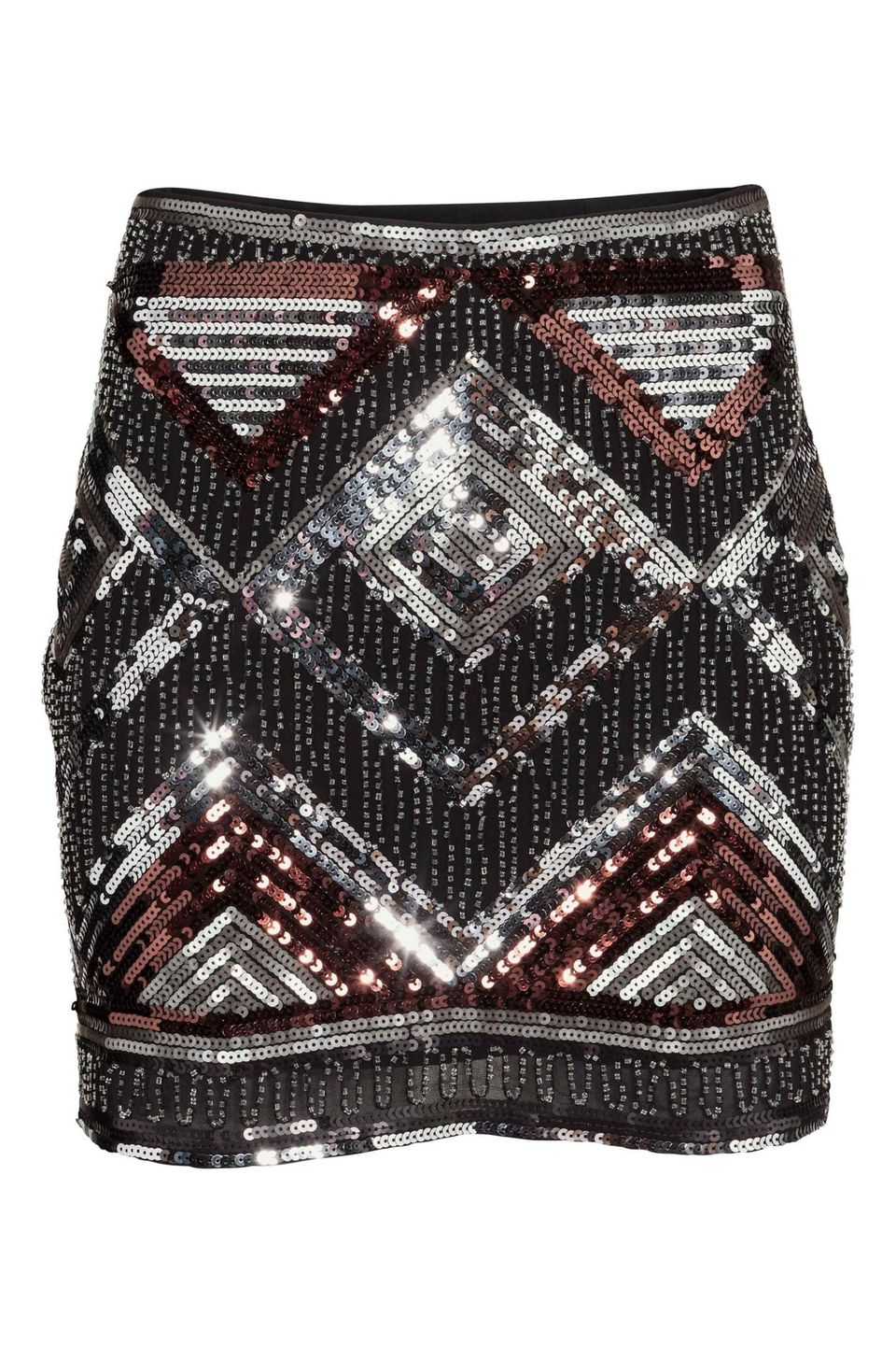 Spódnica z cekinowym haftem, H&M, 139,90 pln