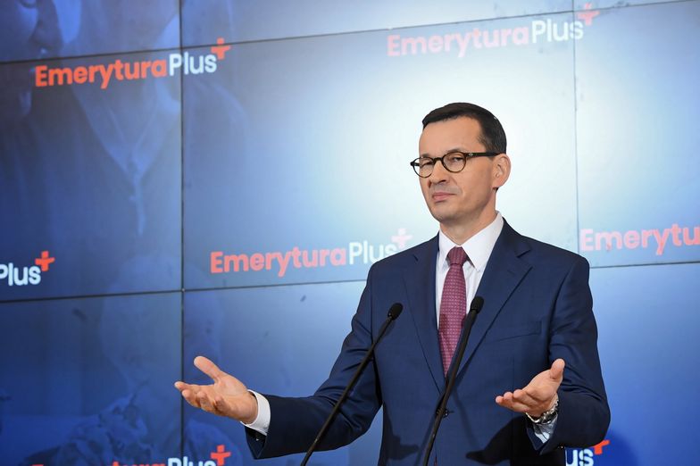 "Emerytura plus" uchwalona przez Sejm. Na zdj. premier Mateusz Morawiecki