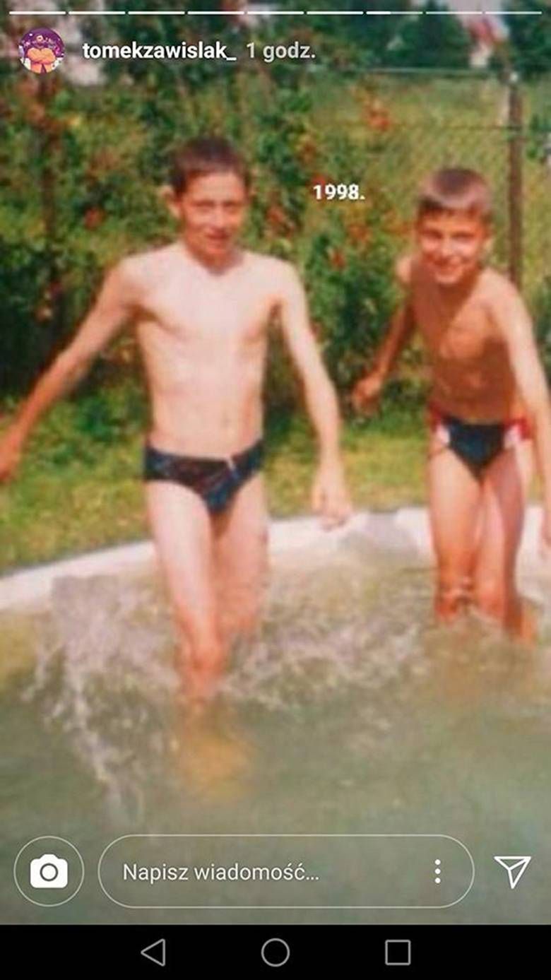 Robert Lewandowski odtworzył zdjęcie z 1998 roku z Tomaszem Zawiślakiem