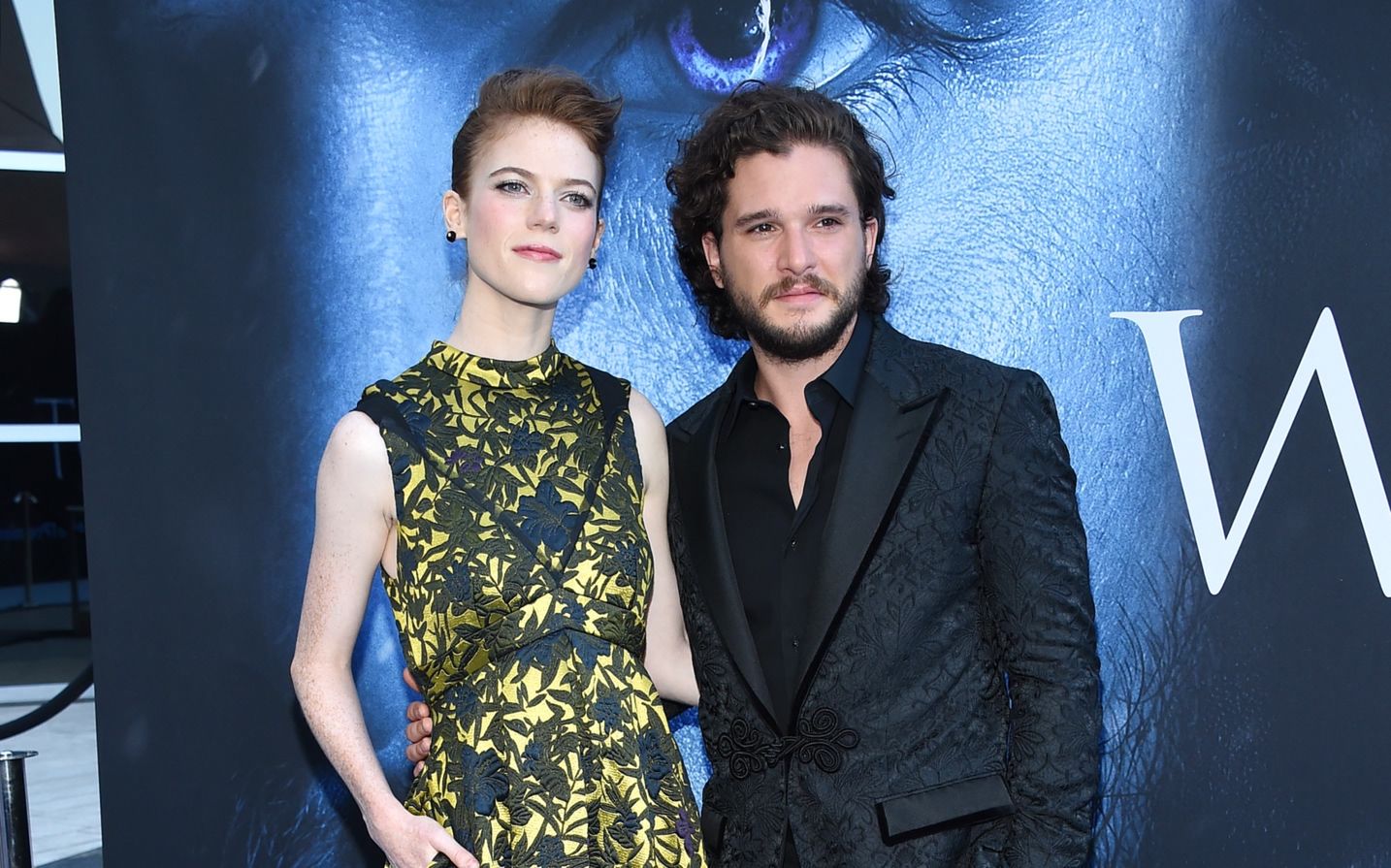 Rose Leslie i Kit Harington na premierze 7. sezonu "Gry o tron"