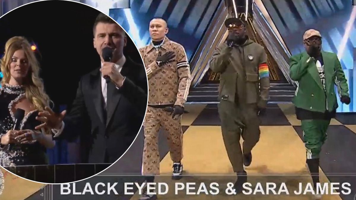 Sylwester TVP 2022. The Black Eyed Peas wyszli na scenę i wywołali SKANDAL! Prowadzący natychmiast zaczęli się tłumaczyć