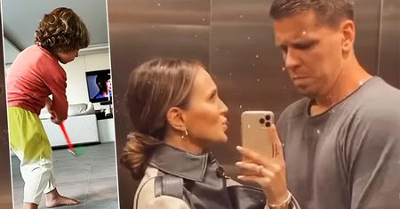 Ups! Wojtek Szczęsny ujawnił twarz synka. Niezadowolona Marina: "Zostawić na chwilę w domu". Liam to prawdziwy słodziak