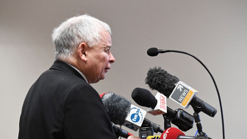 Prezes PiS Jarosław Kaczyński na sali Sądu Okręgowego w Gdańsku