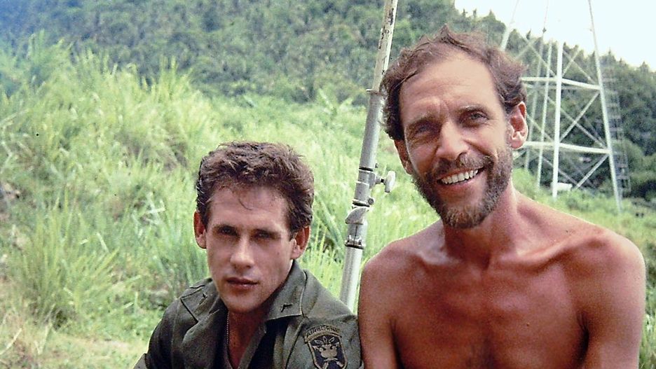 Michael Dudikoff i Sam Firstenberg na planie filmu "Amerykański ninja"