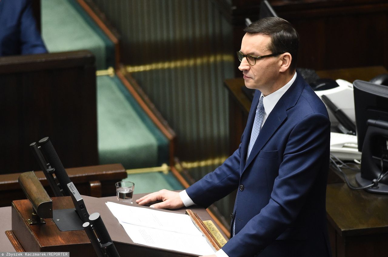 Expose premiera Mateusza Morawieckiego. Nawiązał do sprawy uniewinnienia Piotra Najsztuba