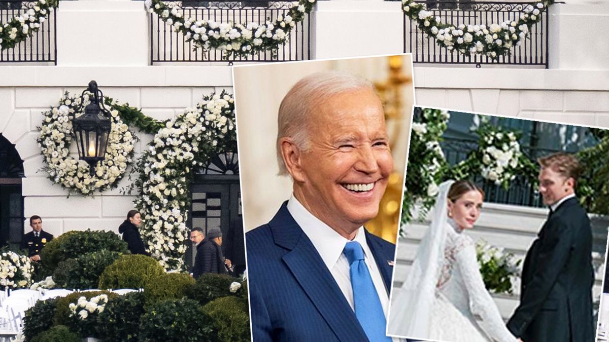 Wnuczka Joe Bidena wzięła ślub! Suknią zachwyca się amerykański "Vogue". Z tej okazji Biały Dom przeszedł niebywała zmianę na zewnątrz