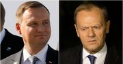 Duda wita się z Tuskiem. Spojrzenia polityków mówią więcej niż słowa