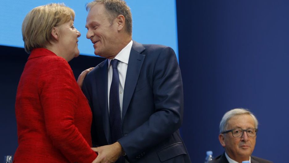 Angela Merkel, Donald Tusk, Jean-Claude Juncker