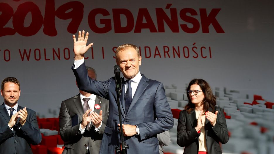 Donald Tusk w Gdańsku podczas obchodów rocznicy 4 czerwca 1989 roku.