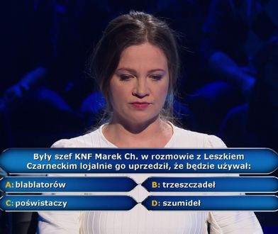 Afera KNF w Milionerach TVN. Padło pytanie o słynne szumidła