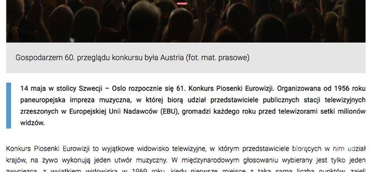 Eurowizja 2016 odbędzie się w Sztokholmie