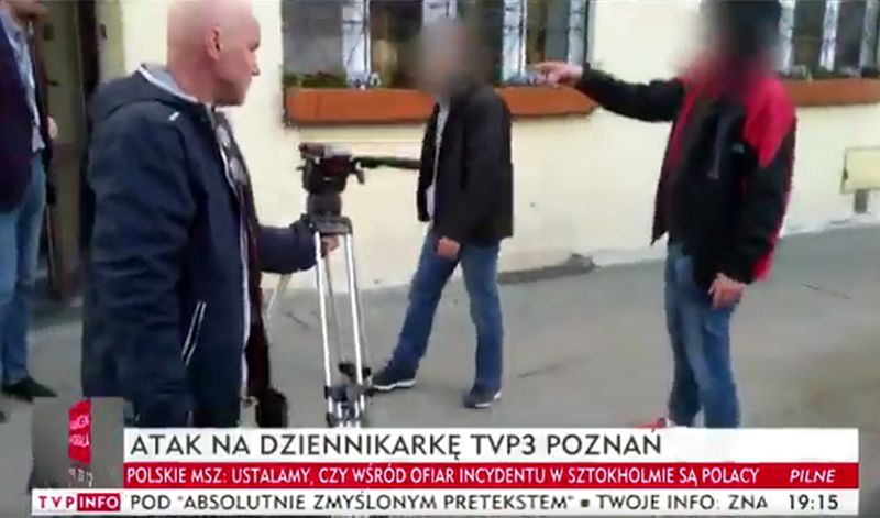 Atak na ekipę TVP. "Tobie, k…, poderżnę gardło"