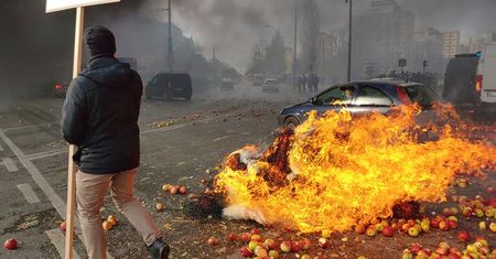 Protest Agrounii. Warszawa wyceniła uszkodzenia jezdni na 190 tys. zł