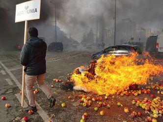 Protest Agrounii. Warszawa wyceniła uszkodzenia jezdni na 190 tys. zł