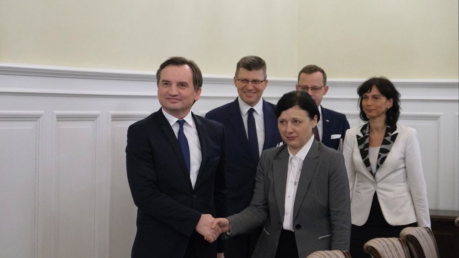 Zbigniew Ziobro i Vera Jourova