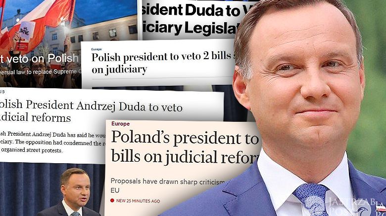 Andrzej Duda weto światowe media