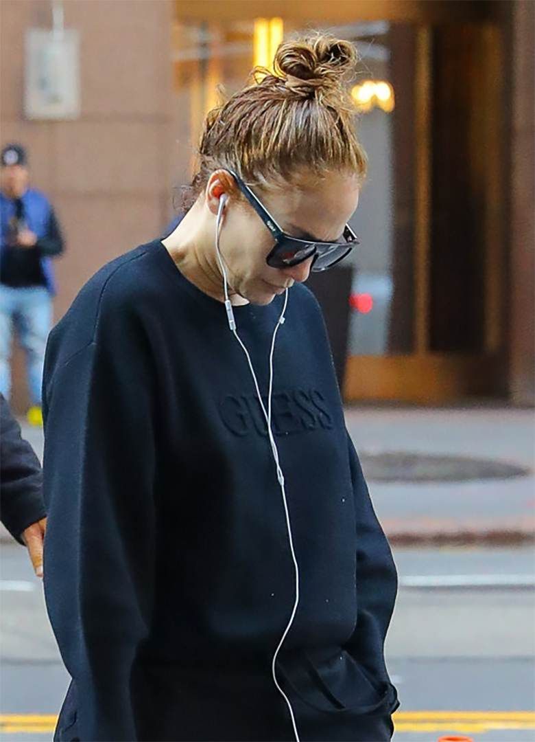 Jennifer Lopez w tłustych włosach w Nowym Jorku