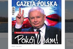 "Pokój Wam!". Jarosław Kaczyński z gestem zwycięstwa