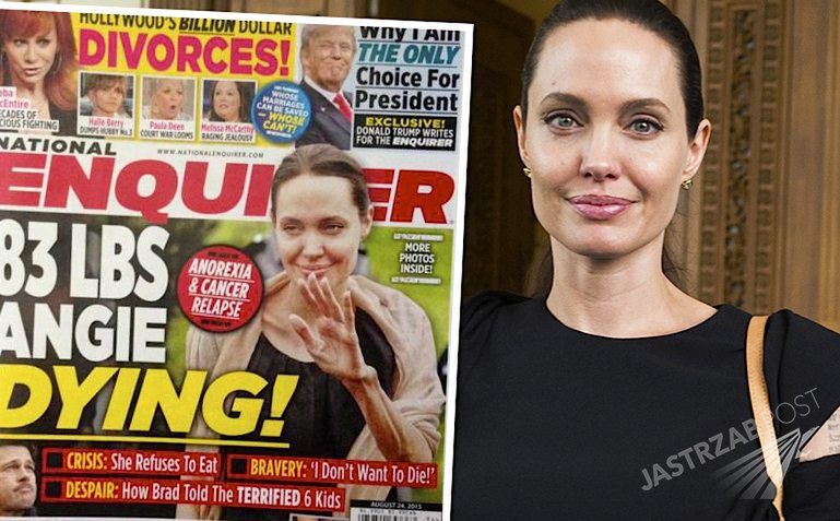 Angelina Jolie umiera?! Waży tylko 37 kilo. Szokujące doniesienia i zdjęcia gwiazdy w tabloidzie