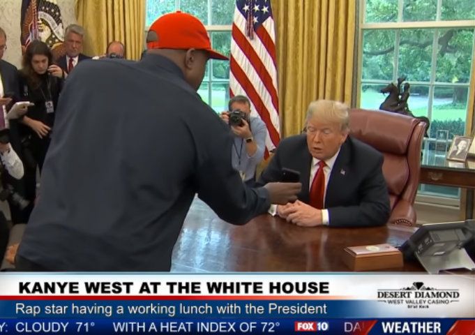 Kanye West pokazał Trumpowi samolot. Nie obyło się bez wpadki