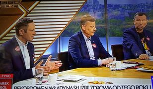 Dramat realizatorów w TVP. Politycy zaproszeni do "Woronicza 17" wystąpili oklejeni serduszkami