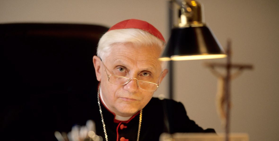 Kardynał Joseph Ratzinger, późniejszy papież Benedykt XVI. Kwiecień 1993 roku 
