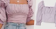 H&M wypuścił lawendową bluzkę powiększającą biust w rewelacyjnej cenie. To hit prosto z Instagrama