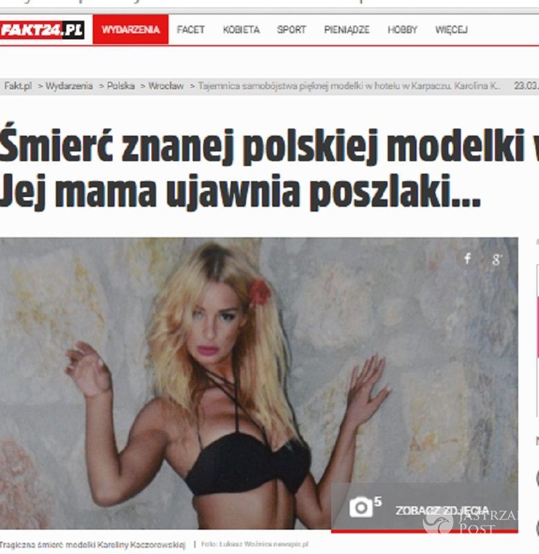 Karolina Kaczorowska popełniła samobójstwo