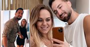 Rafał Maślak z ciężarną żoną tańczą na balkonie w hotelu. Układ piękny, ale to brzuszek Kamili jest w centrum uwagi
