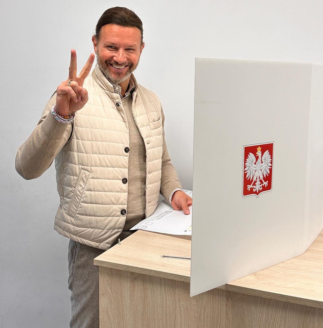 Radosław Majdan oddał głos w wyborach (fot. Instagram)