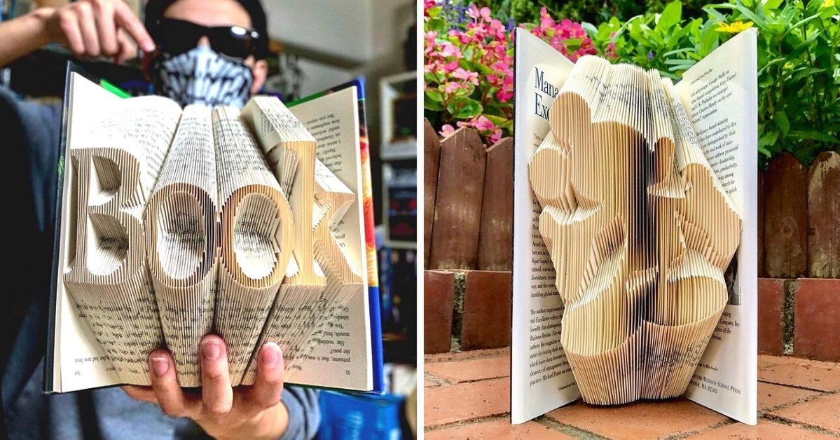 The Japanese Artist Is the King Of Book Origami. 25 Sculptures For Home Bookcases