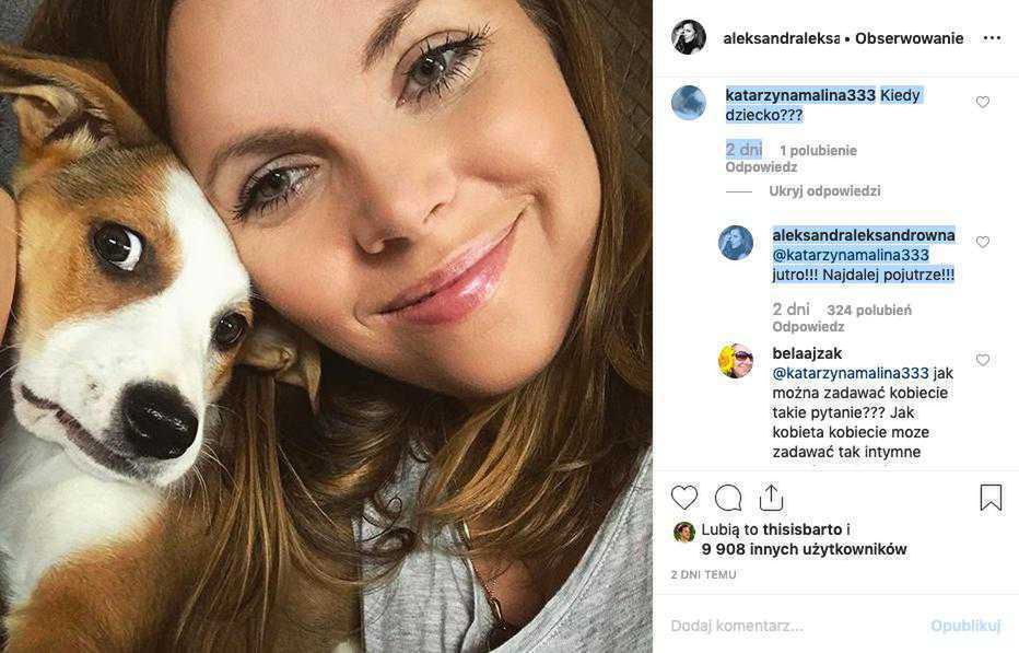 Ola Kwaśniewska odpowiada na pytanie o ciążę