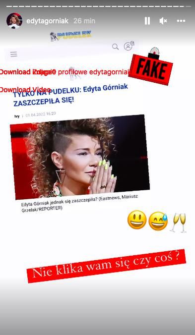 Edyta Górniak zaszczepiła się? Komentarz gwiazdy