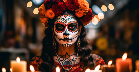 Znajomi zzielenieją z zazdrości. Na Halloween robię makijaż w stylu cukrowej czaszki