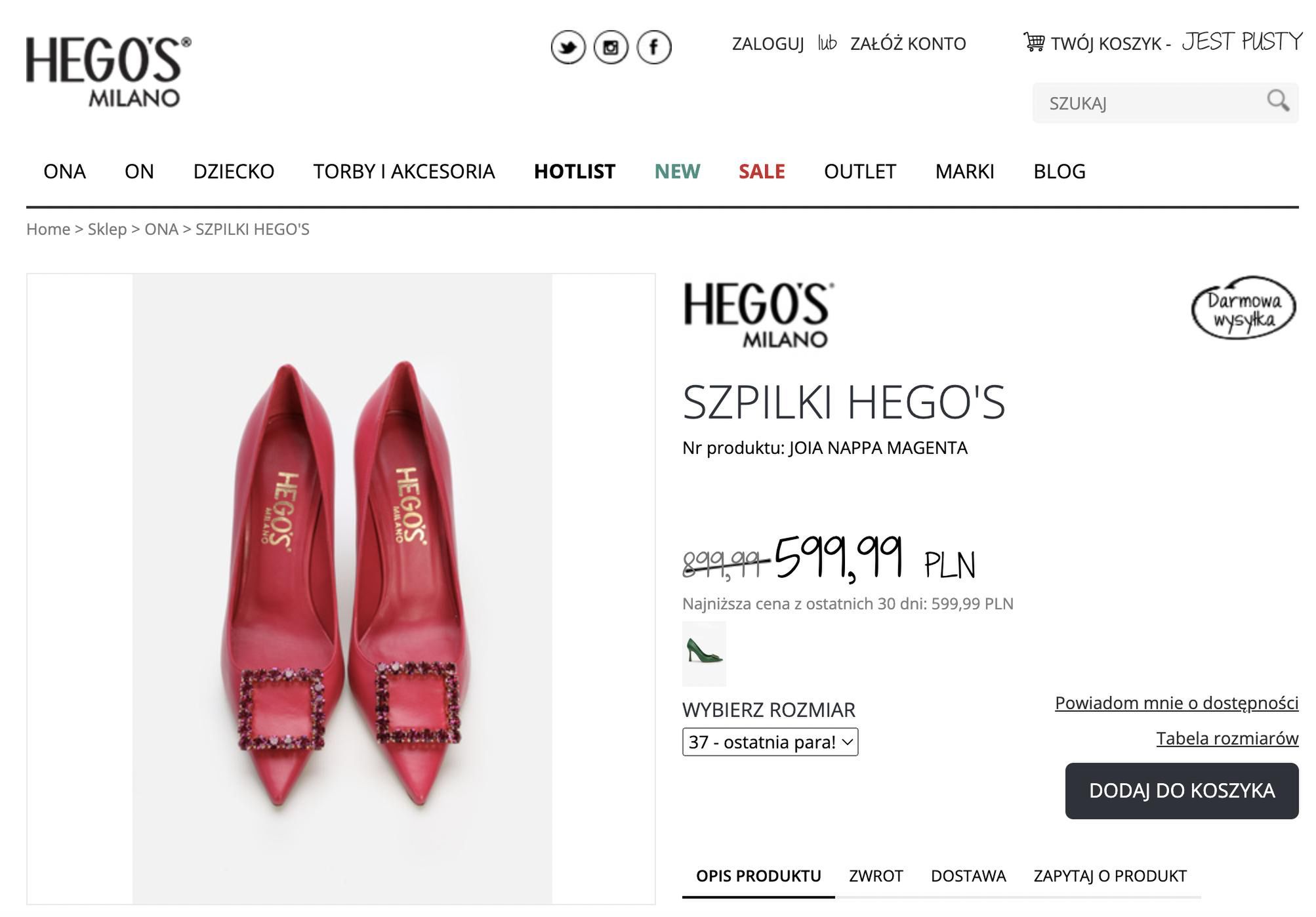 Szpilki Hego's Milano