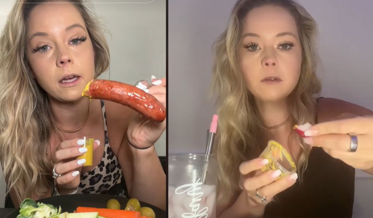 Musztarda podstawą diety? Nietypowy trend na Tik Toku - Pyszności; Fot. TikTok: TiffanyElizabeth (screenshot)