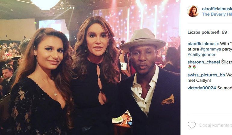 Aleksandra Gintrowska na Grammy 2016 z Caitlyn Jenner