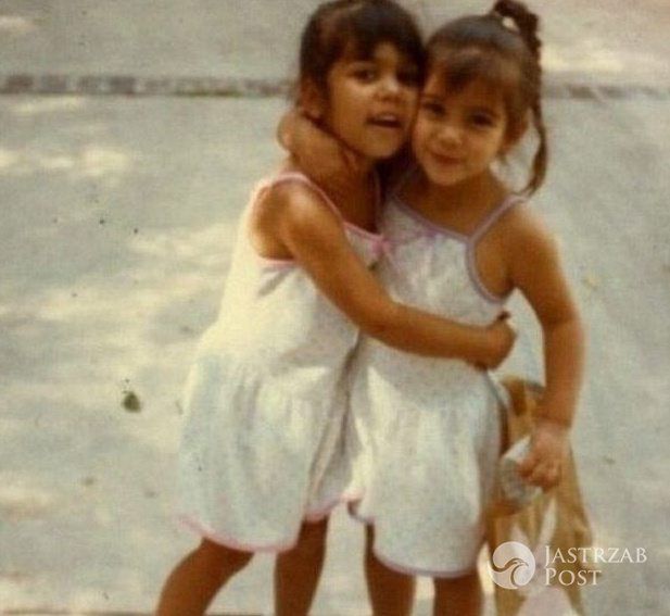 Kim i Kourtney Kardashian w dzieciństwie