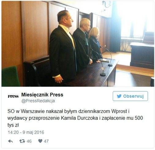 Kamil Durczok wygrał proces z tygodnikiem Wprost
