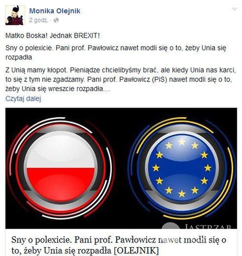 Monika Olejnik o wynikach referendum