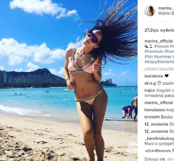 Marina Łuczenko w bikini na Hawajach
