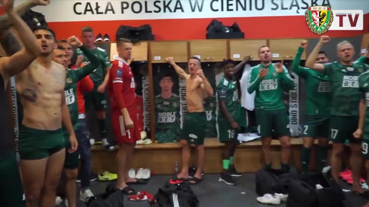 Po zwycięstwie nad Cracovią w szatni Śląska Wrocław zapanowała dzika radość