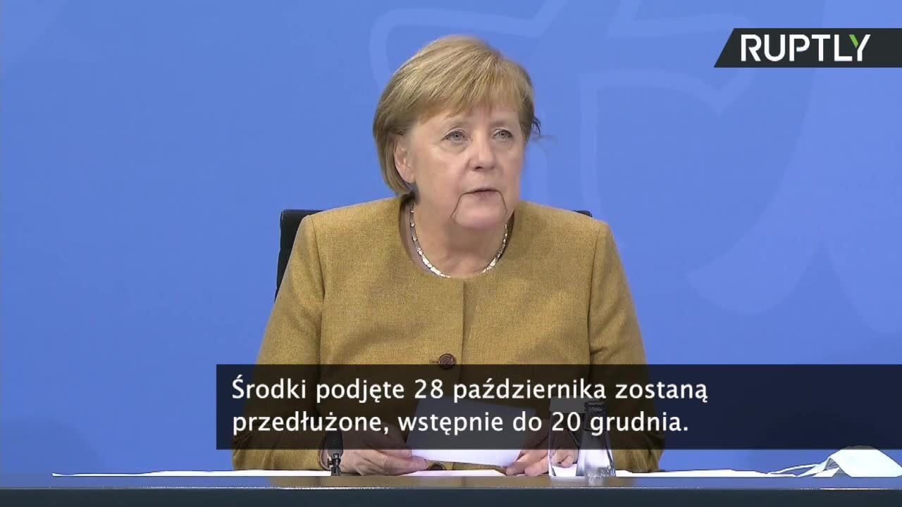 Niemcy przedłużają częściowy lockdown co najmniej do 20 grudnia