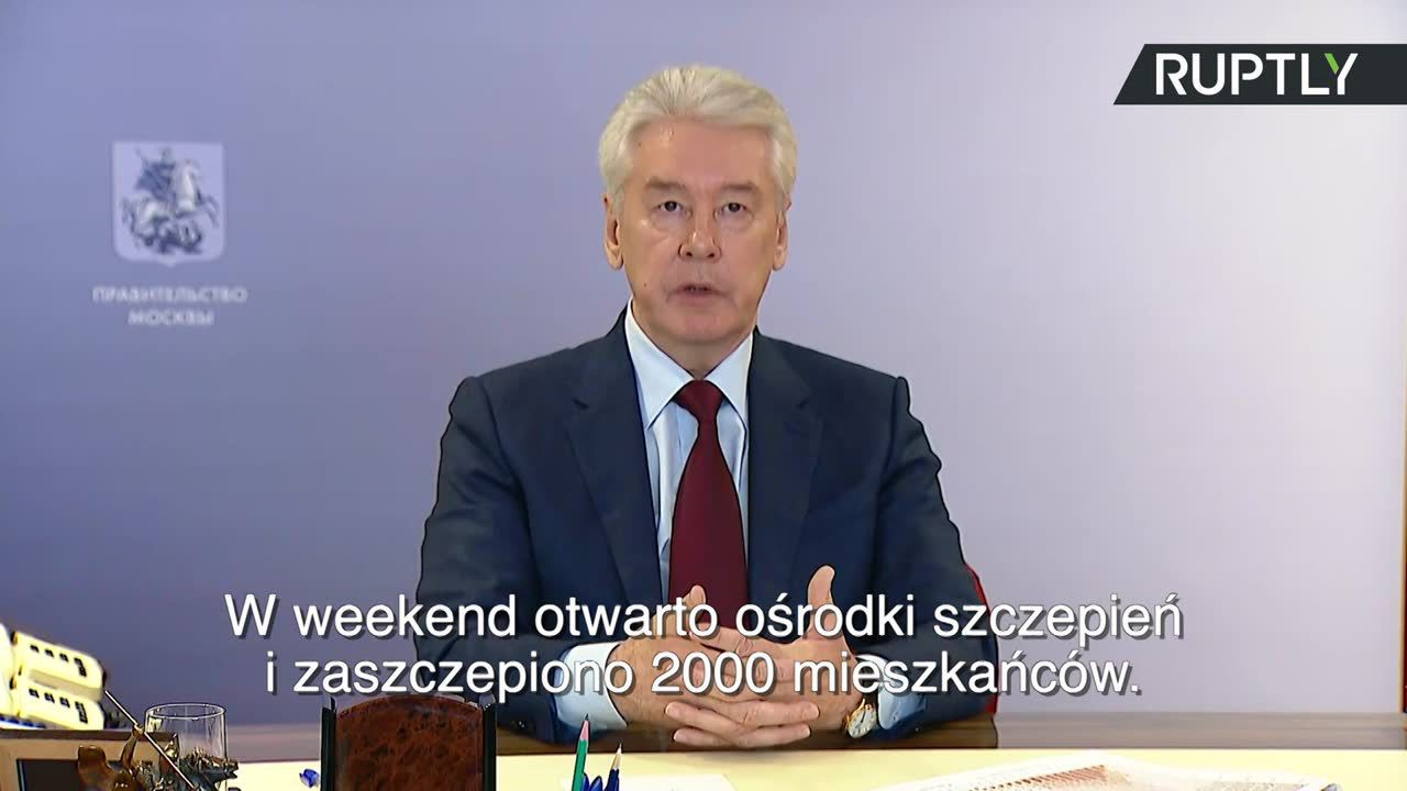 Mer Moskwy: W weekend zaszczepiono 2000 mieszkańców.