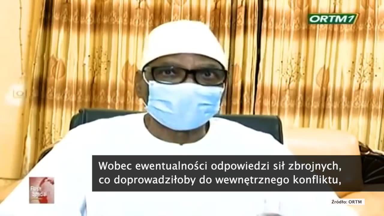 Pojmany prezydent Mali podał się do dymisji. “Nie chcę przelewu krwi”