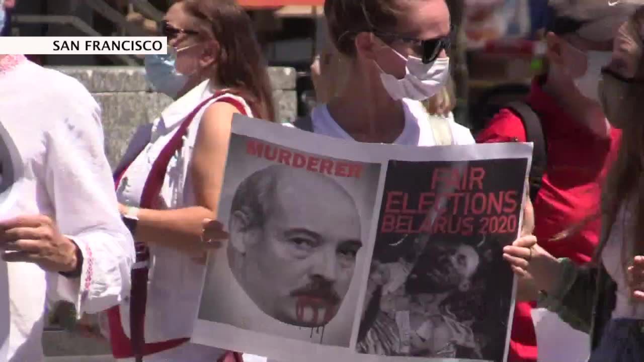 Manifestacje solidarności z Białorusią w Europie i USA