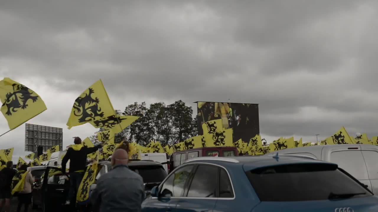 Protest flamandzkich nacjonalistów